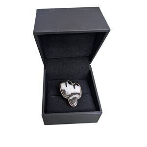 925 Sterling Silver Zebra Jasper Statement Ring – Size 7